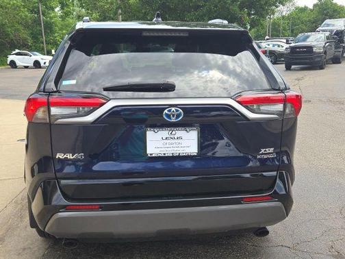 Blue Print/Midnight Black Metallic 2021 Toyota RAV4 Hybrid SE
