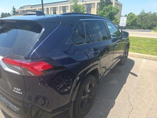 Blue Print/Midnight Black Metallic 2021 Toyota RAV4 Hybrid SE