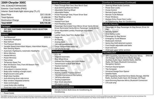 Cool Vanilla Clearcoat 2009 Chrysler 300C Hemi