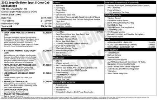Bright White Clearcoat 2022 Jeep Gladiator Sport