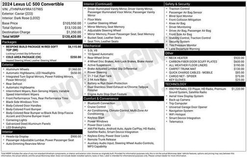 Caviar 2024 Lexus LC 500 Base