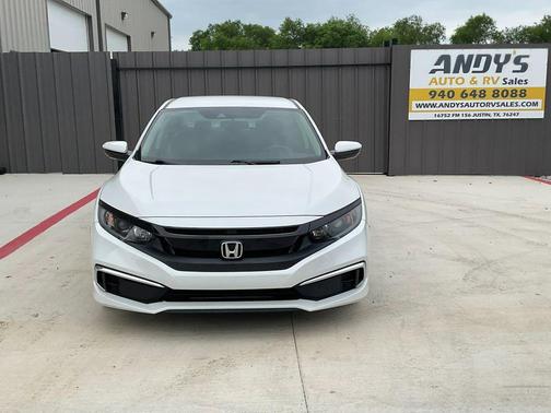 Platinum White Pearl 2019 Honda Civic LX