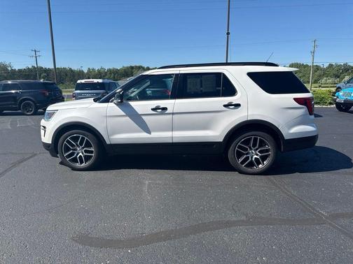 White Platinum Clearcoat Metallic 2019 Ford Explorer sport