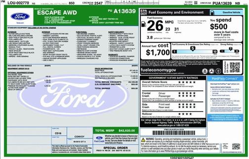 2023 Ford Escape Platinum