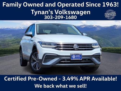 Pure White 2024 Volkswagen Tiguan 2.0T Wolfsburg