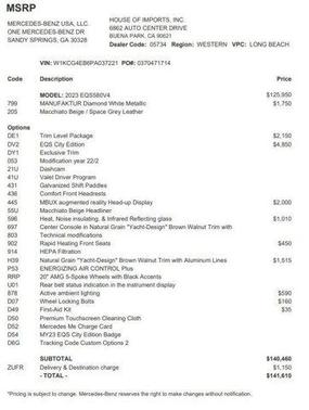 2023 Mercedes-Benz EQS 580 4MATIC