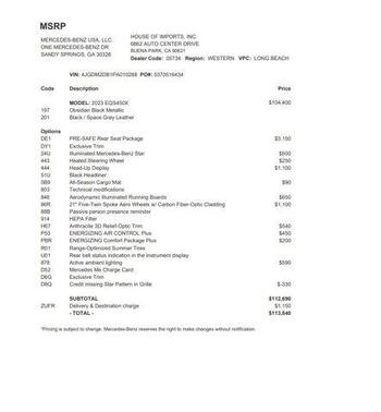 2023 Mercedes-Benz EQS 450 4MATIC