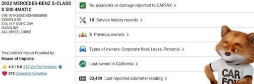 2022 Mercedes-Benz S-Class S 580 4MATIC