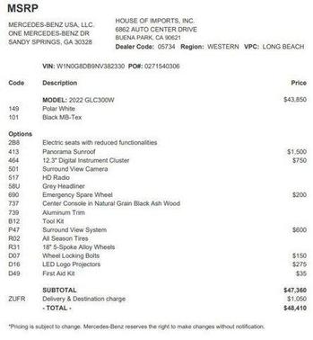 2022 Mercedes-Benz GLC 300 Base