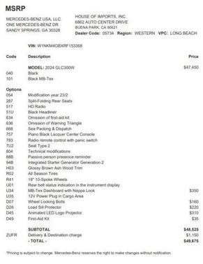 2024 Mercedes-Benz GLC 300 Base