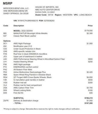 2022 Mercedes-Benz AMG G 63 4MATIC