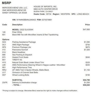 2022 Mercedes-Benz AMG GLA 35 4MATIC