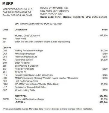 2022 Mercedes-Benz AMG GLA 35 4MATIC