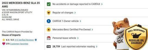 2022 Mercedes-Benz AMG GLA 35 4MATIC