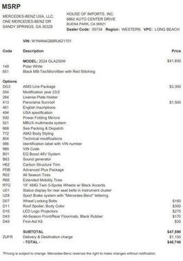 2024 Mercedes-Benz GLA 250 Base