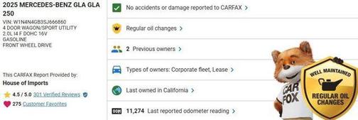 2025 Mercedes-Benz GLA 250 Base