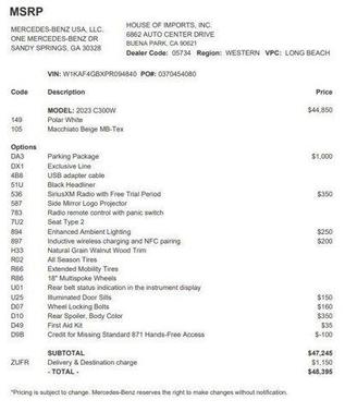 2023 Mercedes-Benz C-Class Sedan