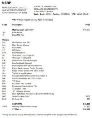 2025 Mercedes-Benz GLC 300 Base