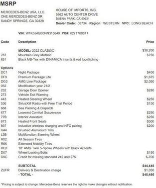 2022 Mercedes-Benz CLA 250 Base