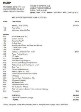 Polar White 2025 Mercedes-Benz C-Class C 300