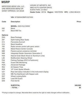 Black 2023 Mercedes-Benz GLC 300 Base
