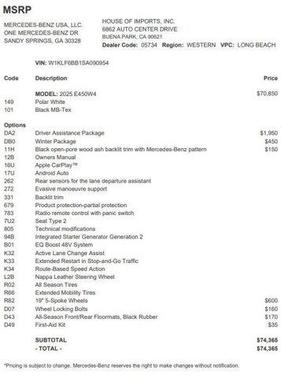 2025 Mercedes-Benz E-Class 4MATIC