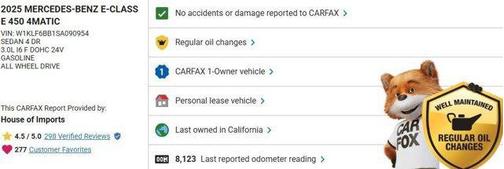 2025 Mercedes-Benz E-Class E 450 4MATIC