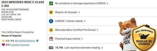 2023 Mercedes-Benz C-Class C 300