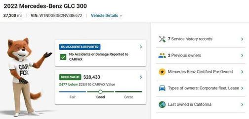 Black 2022 Mercedes-Benz GLC 300 Base