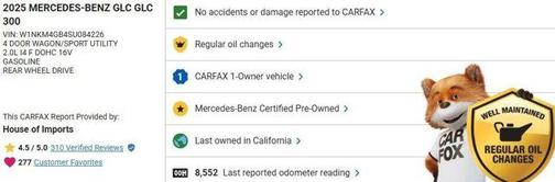 2025 Mercedes-Benz GLC 300 Base