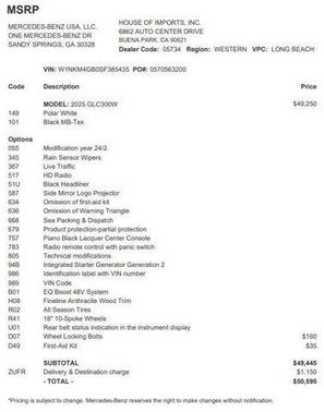 2025 Mercedes-Benz GLC 300 Base