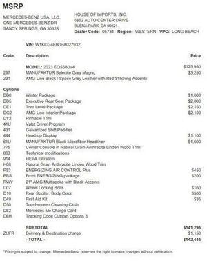 2023 Mercedes-Benz EQS 580 4MATIC