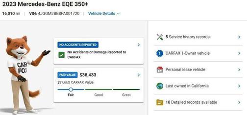 Obsidian Black Metallic 2023 Mercedes-Benz EQE 350+ Base