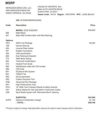 2024 Mercedes-Benz GLB 250 Base