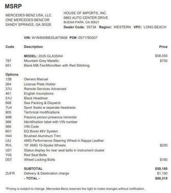 2025 Mercedes-Benz AMG GLA 35 4MATIC