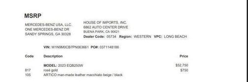 2023 Mercedes-Benz EQB 250 Base