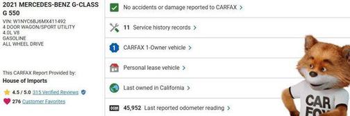 2021 Mercedes-Benz G-Class G 550 4MATIC