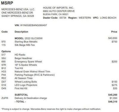 2022 Mercedes-Benz GLC 300 Base
