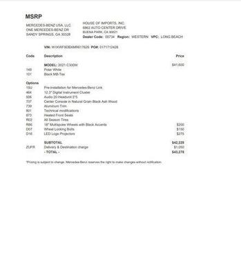 2021 Mercedes-Benz C-Class Sedan