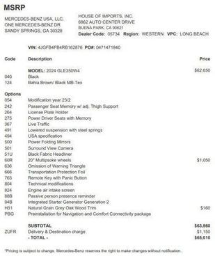 2024 Mercedes-Benz GLE 350 4MATIC