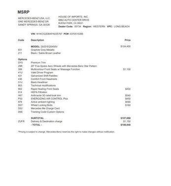 2023 Mercedes-Benz EQS 450 4MATIC