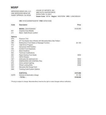 2023 Mercedes-Benz EQS 450 4MATIC