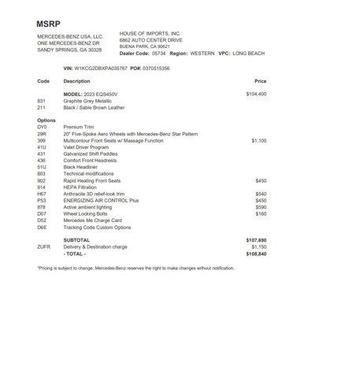2023 Mercedes-Benz EQS 450 4MATIC