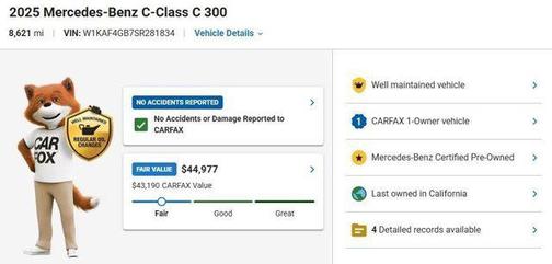 Black 2025 Mercedes-Benz C-Class C 300