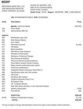 2025 Mercedes-Benz GLC 300 Base