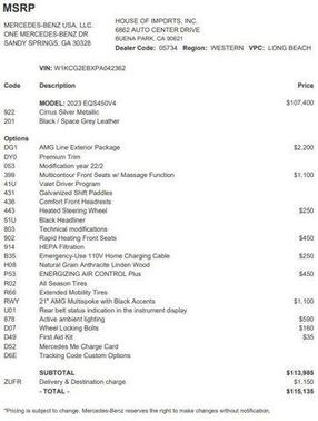 2023 Mercedes-Benz EQS 450 4MATIC