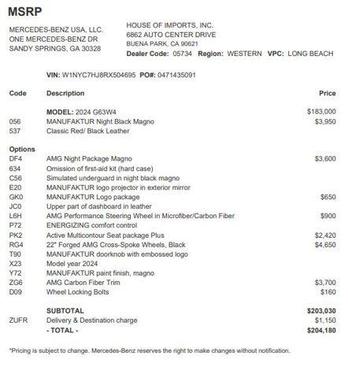 2024 Mercedes-Benz AMG G 63 4MATIC