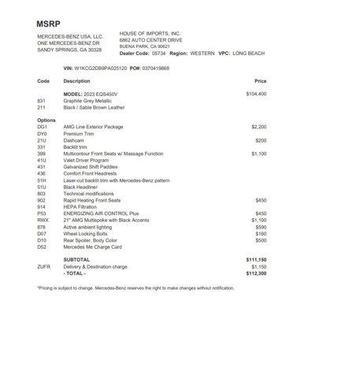 2023 Mercedes-Benz EQS 450 4MATIC