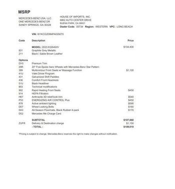 2023 Mercedes-Benz EQS 450 4MATIC
