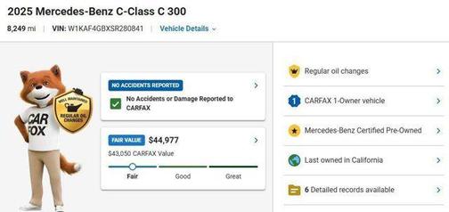 Black 2025 Mercedes-Benz C-Class C 300